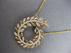 EXTRA LARGE 2.25CT DIAMOND 14KT YELLOW GOLD MULTI LEAF CRISS CROSS LOVE NECKLACE