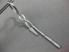 ESTATE LONG .28CT DIAMOND 14KT WHITE GOLD INFINITY LOVE HUGGIE HANGING EARRINGS