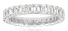 3.0CT DIAMOND 14KT WHITE GOLD EMERALD CUT SHARED PRONG ETERNITY ANNIVERSARY RING