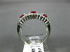 ANTIQUE WIDE 1.82CT DIAMOND & AAA RUBY 14K WHITE GOLD 3D ANNIVERSARY RING #19518