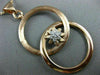 ESTATE LARGE .19CT DIAMOND 18KT ROSE GOLD DOUBLE CIRCLE FLOWER LOVE KNOT PENDANT