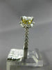 ESTATE 2.19CT DIAMOND & AAA YELLOW SAPPHIRE 14KT WHITE GOLD 3D ENGAGEMENT RING