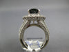 ESTATE LARGE 8.23CT DIAMOND & AAA SAPPHIRE 18KT WHITE GOLD OVAL ENGAGEMENT RING