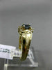 ESTATE .56CT DIAMOND & SAPPHIRE 14KT YELLOW GOLD FLOWER CLUSTER ENGAGEMENT RING