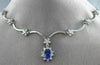 ESTATE 2.6CT DIAMOND & TANZANITE 14K WHITE GOLD FLOWER BY THE YARD OVAL NECKLACE