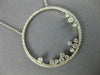 ESTATE LARGE .68CT DIAMOND 18KT WHITE GOLD CIRCLE OF LIFE FLOATING LOVE NECKLACE