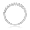 ESTATE .51CT DIAMOND 14KT WHITE GOLD 3D SEMI ETERNITY WEDDING ANNIVERSARY RING