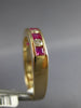 ESTATE .66CT DIAMOND & AAA RUBY 14K YELLOW GOLD CHANNEL WEDDING ANNIVERSARY RING