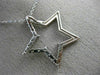 ESTATE LARGE .48CT DIAMOND 14KT WHITE GOLD 3D OPEN STAR FLOATING PENDANT #18776