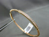ESTATE .38CT ROUND DIAMOND 14KT ROSE GOLD 3D CLASSIC 3.5mm BANGLE BRACELET