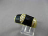 ESTATE LARGE .25CT DIAMOND & AAA ONYX 18KT YELLOW GOLD 3 DIMENSIONAL FUN RING