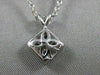 ESTATE .30CTW DIAMOND INVISIBLE PRINCESS 14KT WHITE GOLD PENDANT 9M FG VS #21229