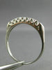 ANTIQUE .16CT DIAMOND PLATINUM CLASSIC 7 STONE WEDDING ANNIVERSARY RING #26216