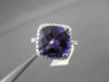 ESTATE 6.03CTW DIAMOND & AAA AMETHYST 14KT WHITE GOLD FILIGREE CLASSIC HALO RING