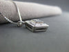 ESTATE .50CT PRINCESS DIAMOND SOLITARE 14KT W  GOLD FILIGREE SQUARE PENDANT 4240