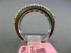 ESTATE 1.95CT WHITE & PINK DIAMOND 18K WHITE GOLD SEMI ETERNITY ANNIVERSARY RING
