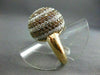 ESTATE LARGE 5.49CT MULTI COLOR & WHITE DIAMONDS 18KT ROSE GOLD FUN RING AMAZING