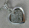 ESTATE .55CT DIAMOND 14KT WHITE GOLD 3D CLASSIC INVISIBLE HEART PENDANT #14095