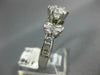 ESTATE 1.89CT DIAMOND 18KT WHITE GOLD 3D ROUND & BAGUETTE ENGAGEMENT RING #1835