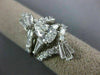 ANTIQUE LARGE 3.34CT DIAMOND PLATINUM INSERT WEDDING ENGAGEMENT RING SET #847