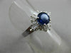 ESTATE WIDE 2.05CT DIAMOND & AAA SAPPHIRE 14KT WHITE GOLD ENGAGEMENT RING #16343