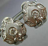 ANTIQUE .24CT DIAMOND 18KT WHITE GOLD CLASSIC FILIGREE CLIP ON EARRINGS #20450