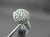ESTATE 1.15CT DIAMOND 18KT WHITE GOLD 3D HALO CLUSTER PROMISE ENGAGEMENT RING