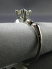 ANTIQUE .62CT ROUND DIAMOND PLATINUM 3D FILIGREE FISHTAIL ENGAGEMENT RING #22181