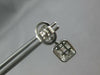 .86CT DIAMOND 18KT WHITE GOLD 3D ROUND & BAGUETTE DOUBLE SQUARE HANGING EARRINGS