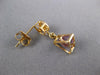 1.90CT AAA CITRINE & AMETHYST 14KT YELLOW GOLD ROUND & TRILLION EARRINGS #27406