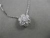 ESTATE 1.96CTW DIAMOND 14KT WHITE GOLD FLOWER CLUSTER BY THE YARD NECKLACE #2554