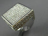 EXTRA LARGE 6.50CT ROUND & PRINCESS DIAMOND 18K WHITE GOLD SQUARE INVISIBLE RING