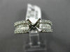 ESTATE .72CT DIAMOND 18KT WHITE GOLD ROUND & PRINCESS SEMI MOUNT ENGAGMENT RING