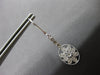 .45CT DIAMOND 14KT WHITE GOLD 3D OVAL FILIGREE LEVERBACK HANGING EARRINGS #27902