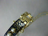 ANTIQUE WIDE 14KT Y VICTORIAN BLUE ENAMEL SOUTH SEA PEARL FILIGREE BANGLE #1746