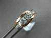 ESTATE .80CT DIAMOND 14KT WHITE & ROSE GOLD 3D TWO STONE LOVE KNOT PROMISE RING