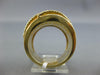 LARGE 3.6CT DIAMOND & AAA RAINBOW YELLOW SAPPHIRE 14K YELLOW GOLD MULTI ROW RING