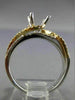 ESTATE .50CT DIAMOND 14K WHITE & YELLOW GOLD INFINITY SEMI MOUNT ENGAGEMENT RING