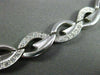 ESTATE WIDE .75CT DIAMOND 14KT WHITE GOLD INFINITY ITALIAN NECKLACE #22673