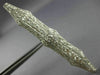 ANTIQUE VINTAGE LONG 3.35CT OLD MINE DIAMOND PLATINUM FILIGREE BROOCH PIN #1445