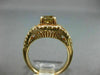 ESTATE 1.56CT WHITE & CHOCOLATE FANCY DIAMOND 14K ROSE GOLD HALO ENGAGEMENT RING