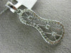 ESTATE .26CT DIAMOND 14KT WHITE GOLD 3D INFINITY ETOILE CRISS CROSS LOVE PENDANT