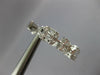 3.69CT DIAMOND 18KT WHITE GOLD ROUND & BAGUETTE INSIDE OUT HOOP HANGING EARRINGS