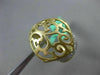 ESTATE LARGE .29CT DIAMOND 18KT TWO TONE GOLD 3D HANDCRAFTED FILIGREE MATTE RING