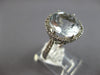 LARGE 5.66CT DIAMOND & AAA AQUAMARINE 14KT WHITE GOLD ROUND HALO ENGAGEMENT RING