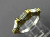 ESTATE .70CT PRINCESS DIAMOND  14K & 18K TWO TONE GOLD 3D WEDDING RING #7064