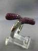 ESTATE WIDE 2.76CT DIAMOND & AAA PINK SAPPHIRE 18K WHITE & BLACK GOLD SNAKE RING
