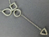 ESTATE .37CT DIAMOND 18KT WHITE GOLD 3D MULTI SHAPE LARIAT FUN NECKLACE