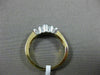 ESTATE .75CT DIAMOND 14KT WHITE & YELLOW GOLD 5 STONE GRADUATING SEMI BEZEL RING