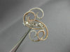ESTATE LARGE .85CT DIAMOND 18K WHITE & ROSE GOLD DOUBLE ROW MULTI SWIRL FUN RING